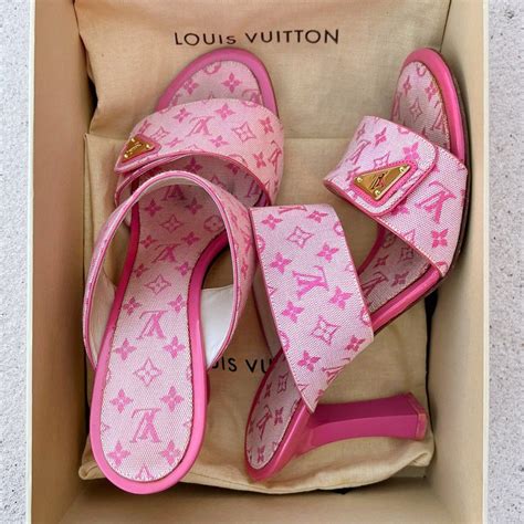 louis vuitton heels chunky|louis vuitton monogram heels.